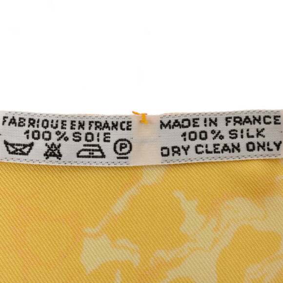 HERMES Yellow Silk Scarf - Picture 6 of 9